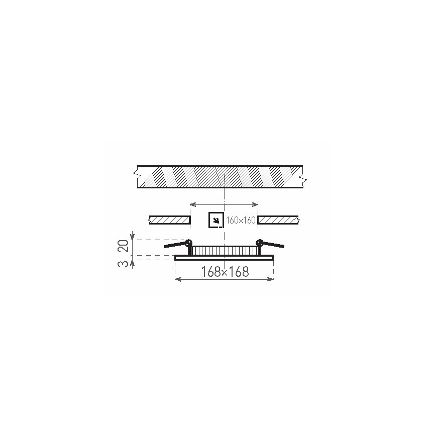 LED Iegremdējama vannas istabas lampa VEGA LED/12W/230V 3800K 16,8 cm IP44