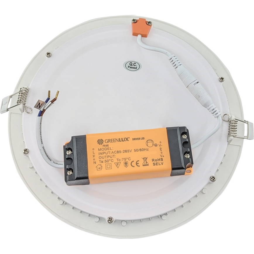 LED Iegremdējama vannas istabas lampa VEGA LED/24W/230V 3800K d. 29,8 cm IP44