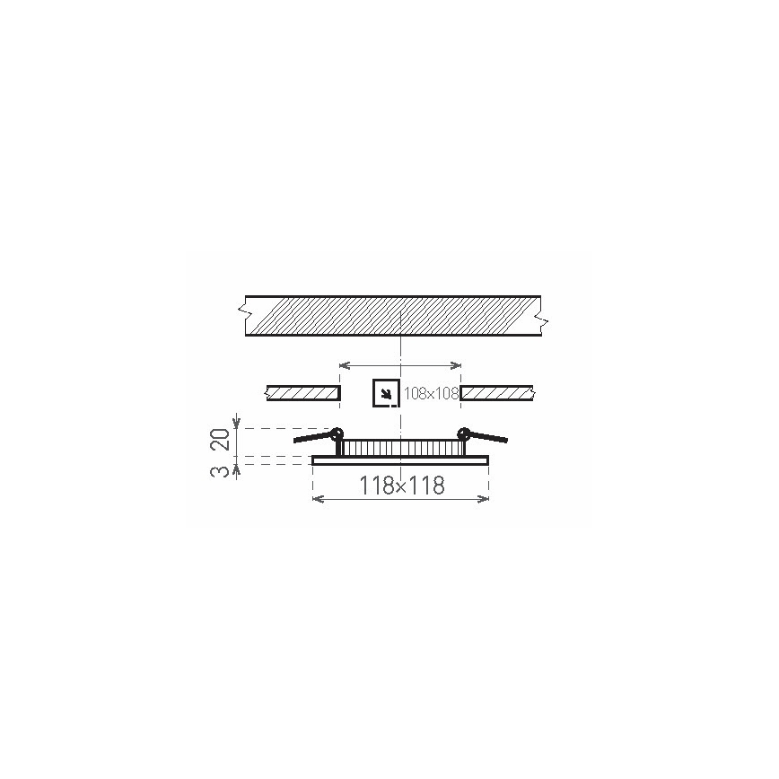 LED Iegremdējama vannas istabas lampa VEGA LED/6W/230V 2800K 11,8 cm IP44