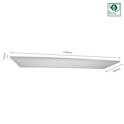 LED QIegremdējams panelis ALGINE DUO 2in1 LED/30W/230V 120x30 cm