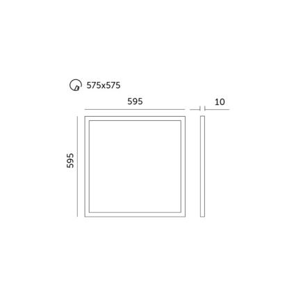 LED Iegremdējams panelis BALIS LED/40W/230V 4000K 59,5x59,5 cm