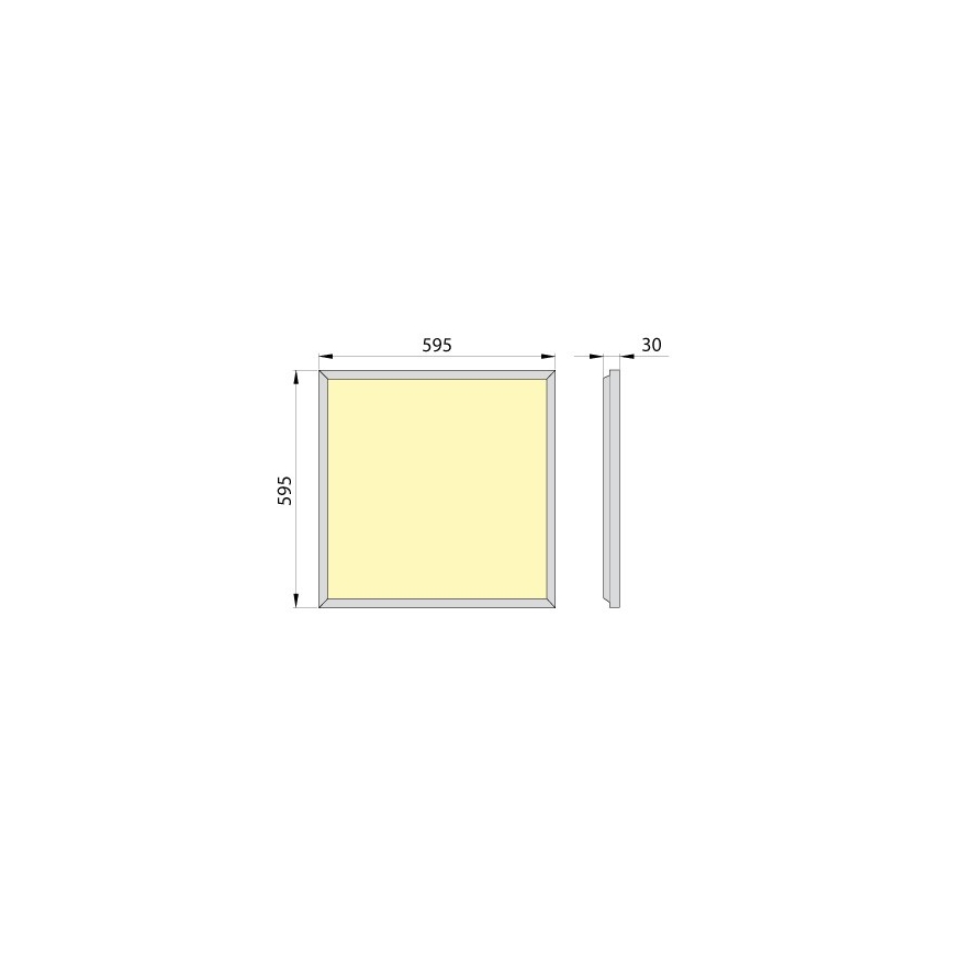 LED Iegremdējams panelis OREGA PLUS 60 LED/50W/230V 4000K IP40