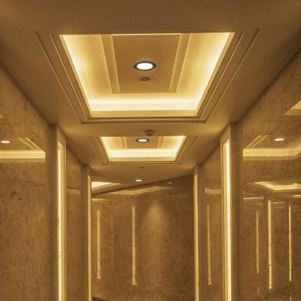 LED Iegremdējams starmetis LED/12W/230V 3000/4000/6400K d. 12 cm melna