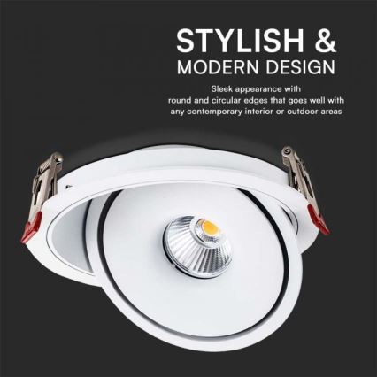 LED Iegremdējams starmetis LED/20W/230V 3000/4000/6400K d. 16,5 cm balta