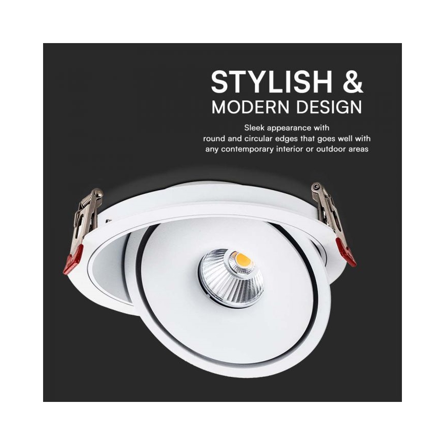 LED Iegremdējams starmetis LED/20W/230V 3000/4000/6400K d. 16,5 cm balta