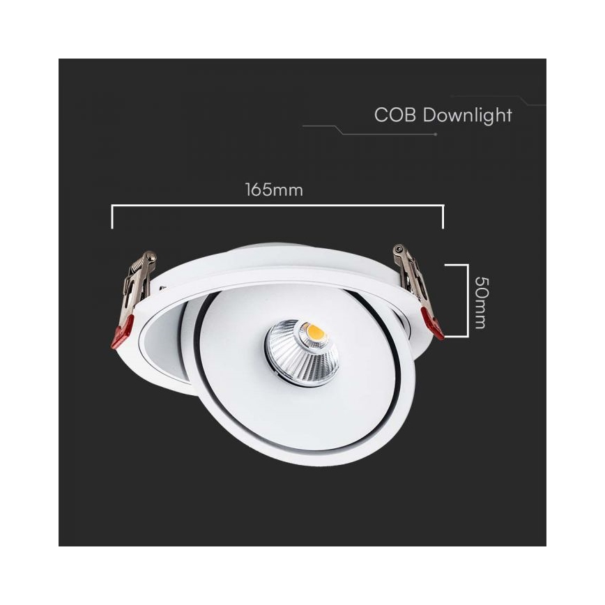 LED Iegremdējams starmetis LED/20W/230V 3000/4000/6400K d. 16,5 cm balta