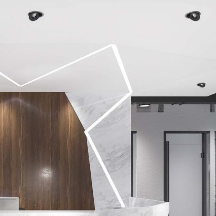 LED Iegremdējams starmetis LED/20W/230V 3000/4000/6400K d. 16,5 cm melna