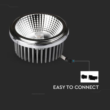 LED Iegremdējams starmetis LED/20W/230V 4000K 40°/20° d. 11 cm spīdīgi hromēts