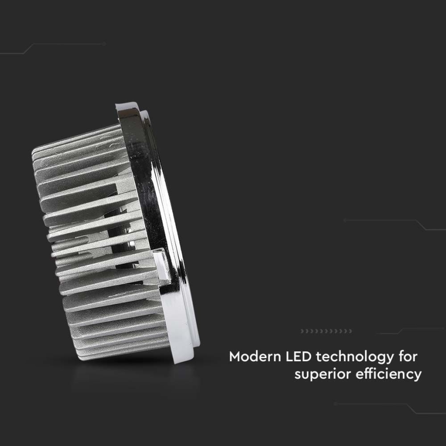 LED Iegremdējams starmetis LED/20W/230V 6400K 40°/20° d. 11 cm spīdīgi hromēts