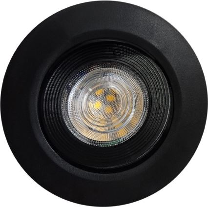 LED Iegremdējams/virsapmetuma Starmetis 2in1 LED/5W/230V 4200K d. 9,3 cm melna