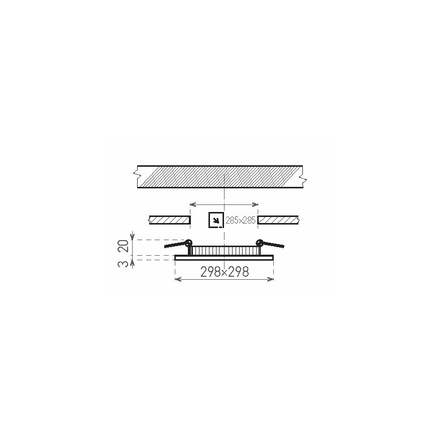 LED Iegremdējams vannas istabas gaismeklis VEGA LED/24W/230V 3800K 29,8 cm IP44