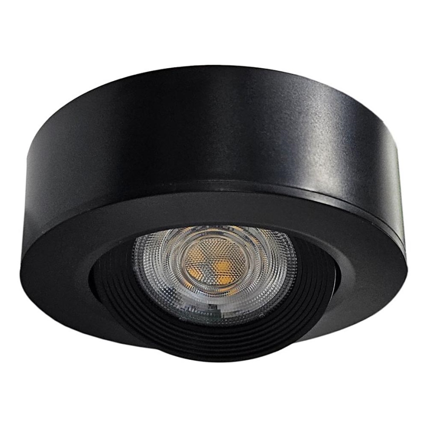 LED Iegremdējams/virsapmetuma Starmetis 2in1 LED/5W/230V 4200K d. 9,3 cm melna