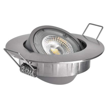 LED Iegremdēts gaismeklis EXCLUSIVE 1xLED/5W/230V 3000 K sudraba