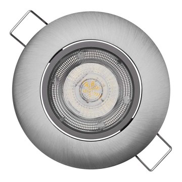 LED Iegremdēts gaismeklis EXCLUSIVE 1xLED/5W/230V 4000 K sudraba