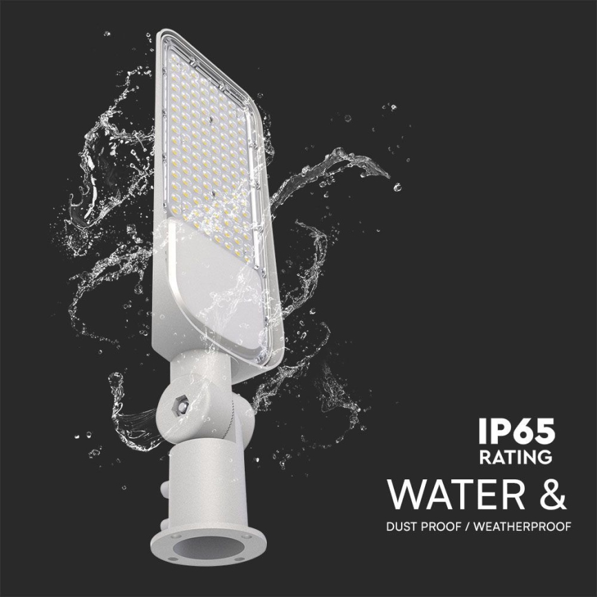 LED Ielas lampa ar krēslas sensoru SAMSUNG CHIP LED/100W/230V 4000K IP65 pelēka