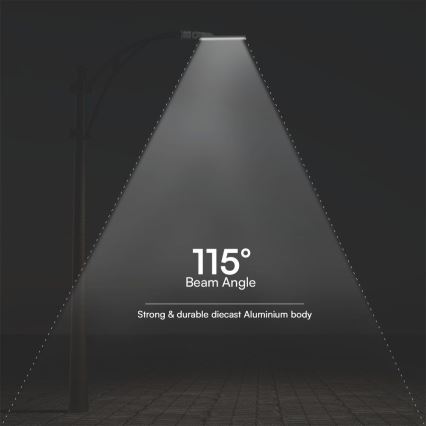 LED Ielas lampa ar krēslas sensoru SAMSUNG CHIP LED/100W/230V 4000K IP65 pelēka