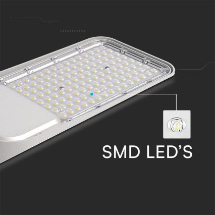 LED Ielas lampa ar krēslas sensoru SAMSUNG CHIP LED/100W/230V 4000K IP65 pelēka