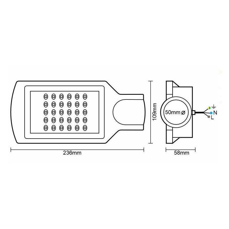 LED Ielas lampa LED/30W/170-400V IP67