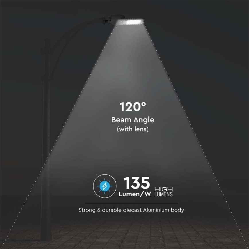 LED Ielas lampa SAMSUNG CHIP LED/50W/230V 6500K pelēka