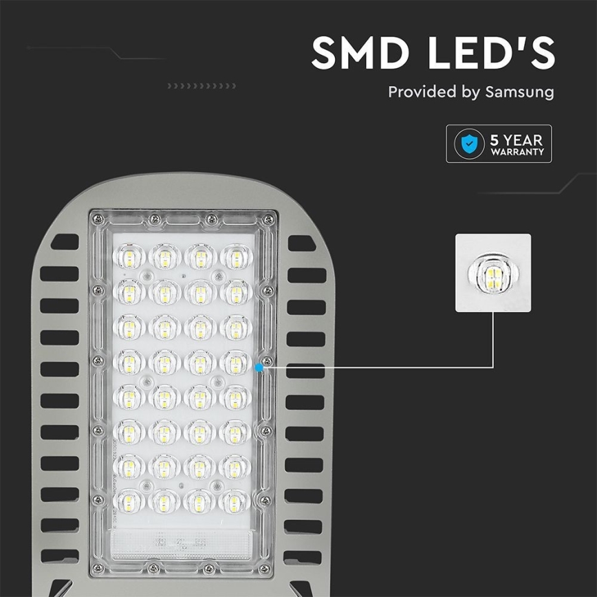 LED Ielas lampa SAMSUNG CHIP LED/50W/230V 6500K pelēka