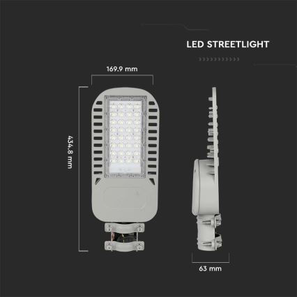 LED Ielas lampa SAMSUNG CHIP LED/50W/230V 6500K pelēka