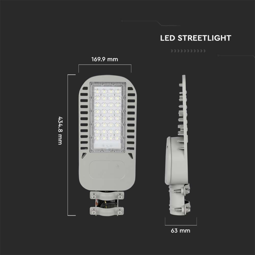 LED Ielas lampa SAMSUNG CHIP LED/50W/230V 6500K pelēka