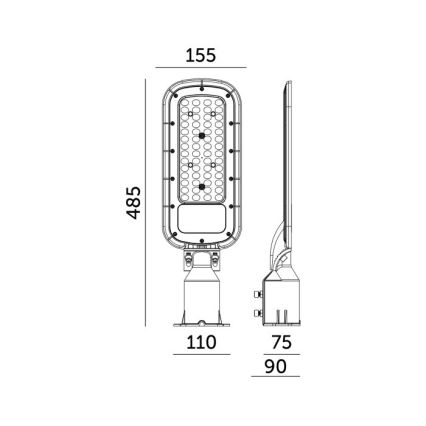 LED ielu lampa BRELUXO LED/100W/230V 4000K IP65