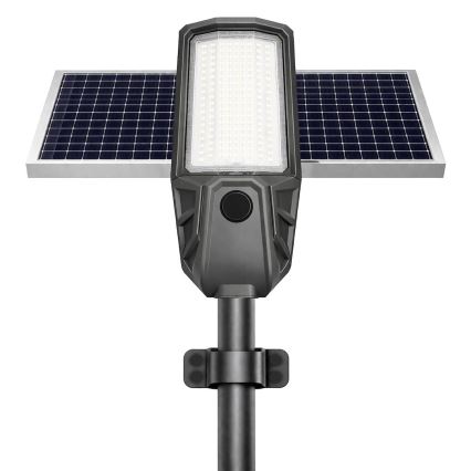 LED ielu lampa ar regulējamu spilgtumu, sensoru un saules paneli KOBRA LED/400W/3,2V 24000 mAh IP65 antracīts + tālvadība