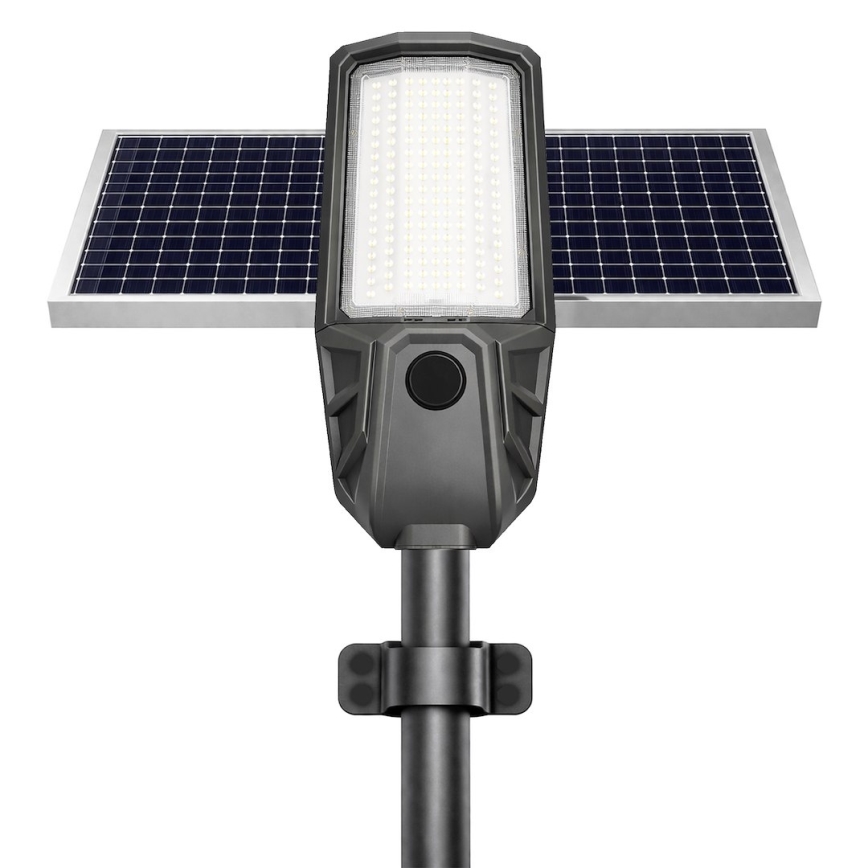LED ielu lampa ar regulējamu spilgtumu, sensoru un saules paneli KOBRA LED/400W/3,2V 24000 mAh IP65 antracīts + tālvadība