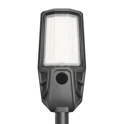 LED ielu lampa ar regulējamu spilgtumu, sensoru un saules paneli KOBRA LED/400W/3,2V 24000 mAh IP65 antracīts + tālvadība