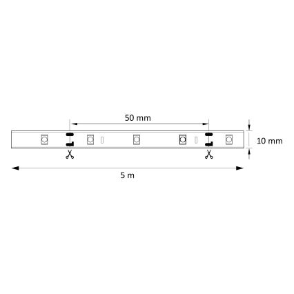 LED Josla 5m 28W/12V IP20 6500K