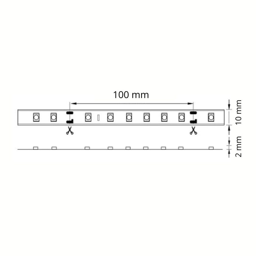 LED josla 5m 28W/12V IP65 6500K