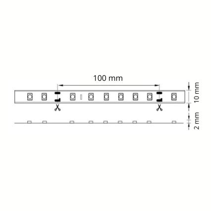 LED josla 5m 45W/12V IP20 3000K