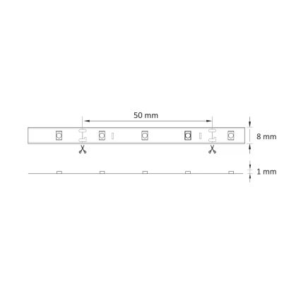 LED Josla 5m LED/10W/12V IP20 3300K