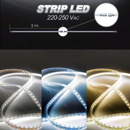 LED Josla EASY CONNECT LED/14,4W/230V 3m IP67 vēsi balts