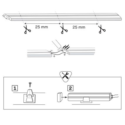 LED Josla NEON 2 m LED/14W/12V IP65 zaļa