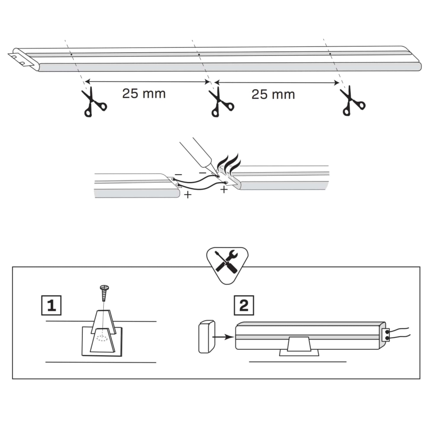 LED Josla NEON 2 m LED/14W/12V IP65 zaļa