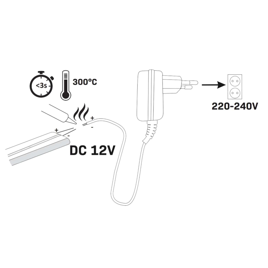 LED Josla NEON 2 m LED/14W/12V IP65 zila