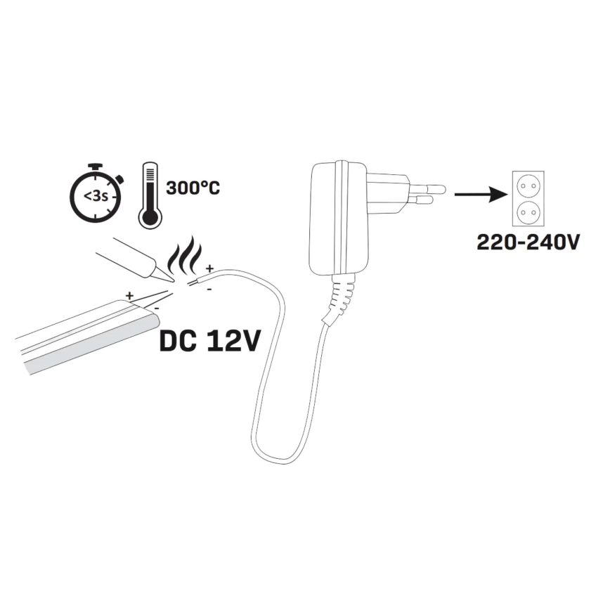 LED Josla NEON 2 m LED/17W/12V IP65 rozā