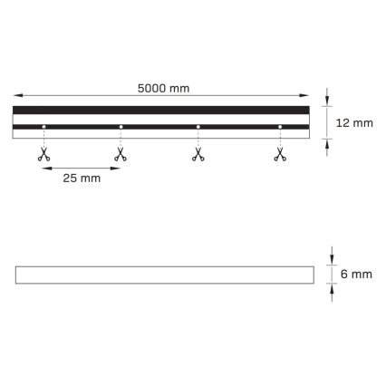 LED Josla NEON 5 m LED/27W/12V 4,000K IP65