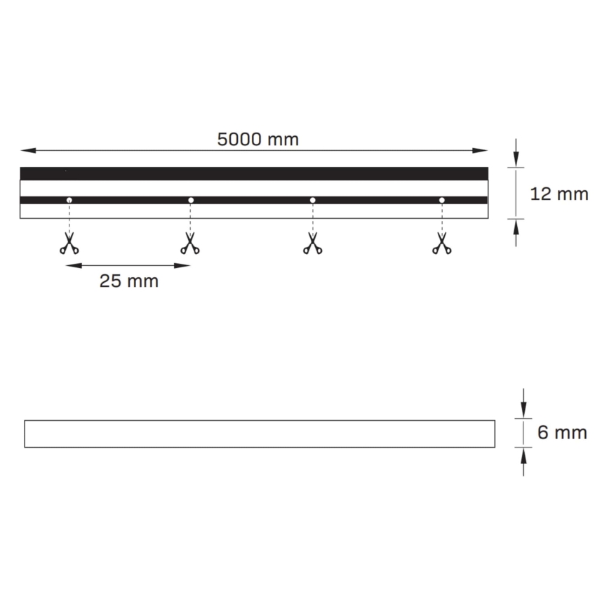 LED Josla NEON 5 m LED/27W/12V 4,000K IP65