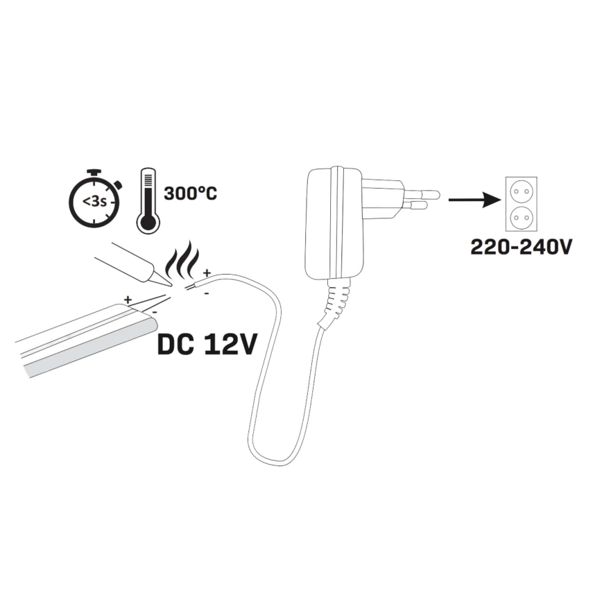 LED Josla NEON 5 m LED/27W/12V IP65 zila