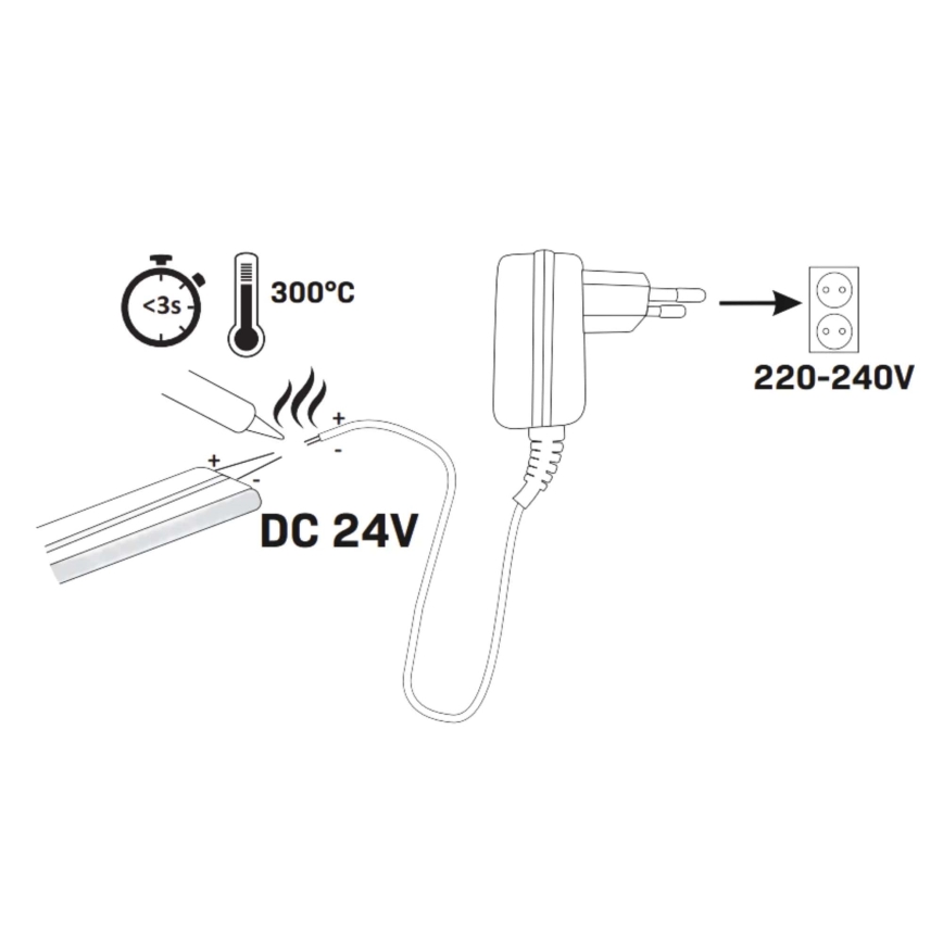 LED Josla NEON 5m LED/48W/24V 4000K IP65