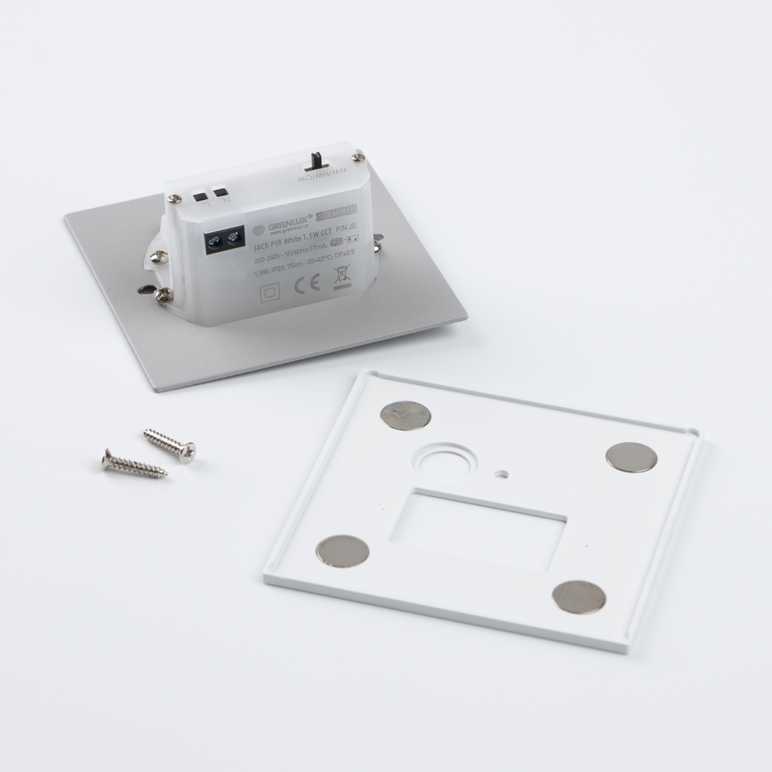 LED kāpņu gaismeklis ar kustības un krēslas sensoru LED/1,5W/230V 3000/4000/6000K balts