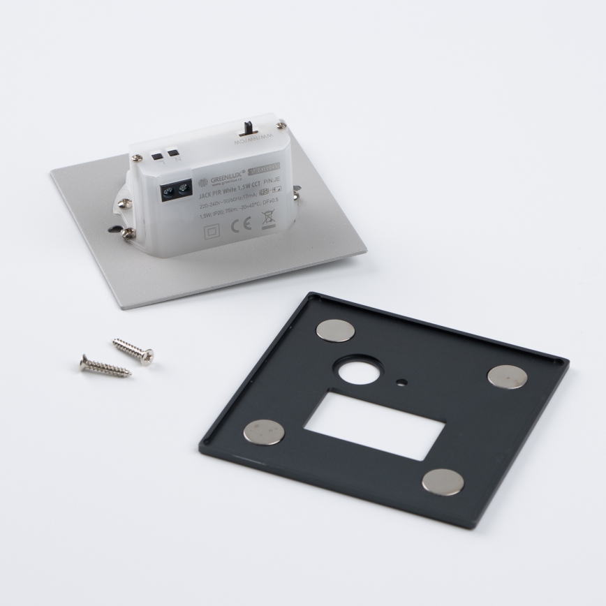 LED kāpņu gaismeklis ar kustības un krēslas sensoru LED/1,5W/230V 3000/4000/6500K antracīts