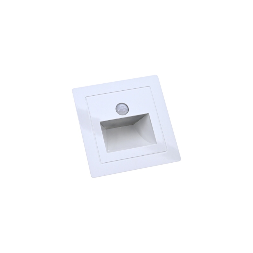 LED kāpņu gaismeklis ar kustības un krēslas sensoru LED/3W/230V 3000K balts
