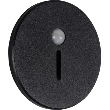 LED kāpņu gaismeklis ar kustības un krēslas sensoru MAGNIK LED/1,7W/230V 2700/3300/3900/4600/5700K melns apaļš