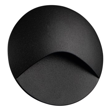 LED kāpņu gaismeklis EXIN LED/2,5W/230V 3000K IP65 melns apaļš
