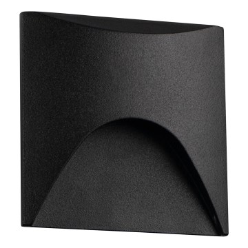 LED kāpņu gaismeklis EXIN LED/2,5W/230V 4000K IP65 melns kvadrātveida