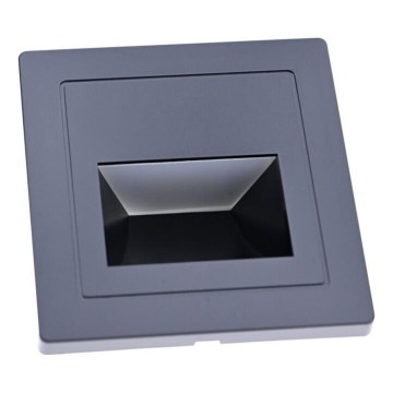 LED kāpņu gaismeklis LED/3W/230V 3000K melns